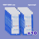 Kraft bags 100*200 mm (combined) set of 10 packs, Transparent