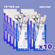 Kraft bags 75*150 mm (combined) set of 10 packs, Transparent